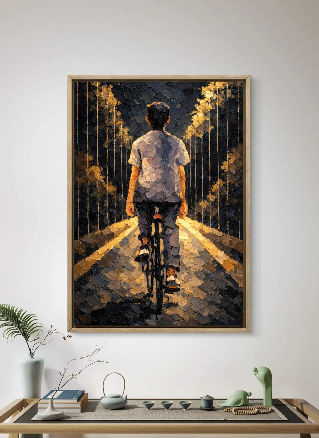 Man on Bike Zen Desk